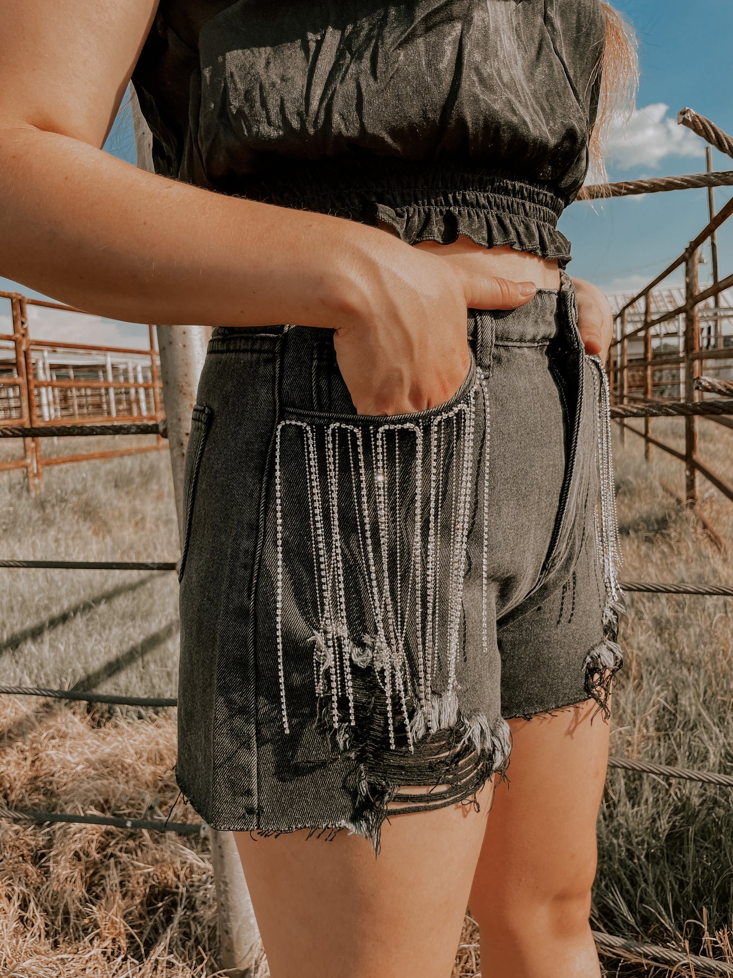 Got Me Rhinestoned Shorts