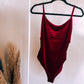 Velvet Elvis Body Suit In Wine